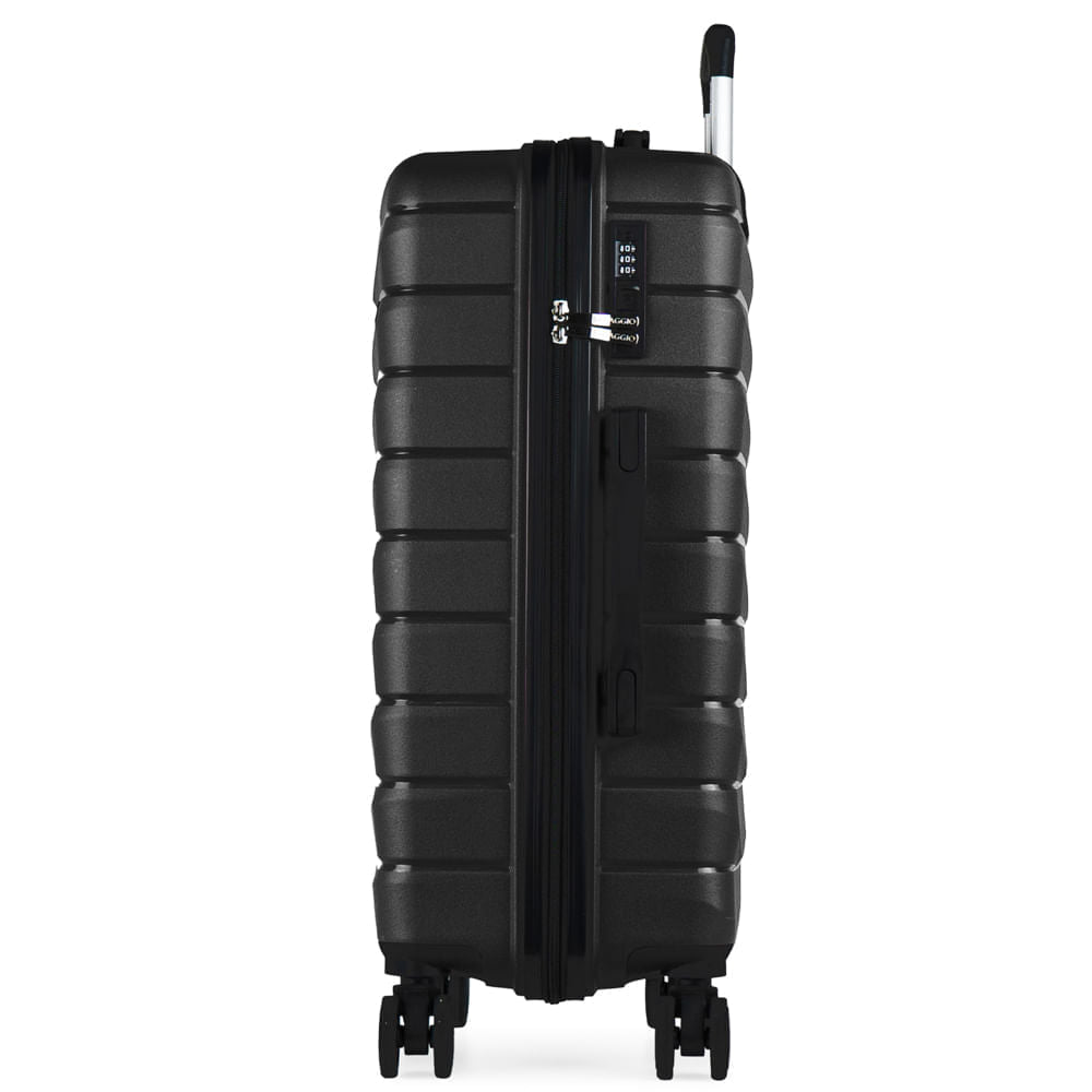 Mala de Viagem 32 kg Polipropileno 4 Rodas Route Preta