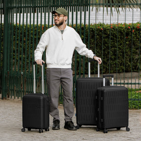 Mala de Bordo 10kg Polipropileno 4 Rodas Santiago Preta