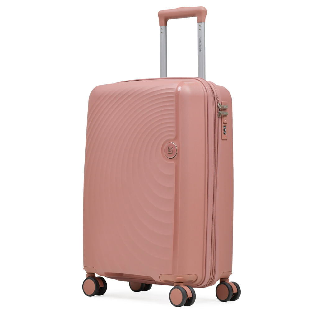 Mala Pequena 10kg Polipropileno 4 Rodas Cartagena Rosé