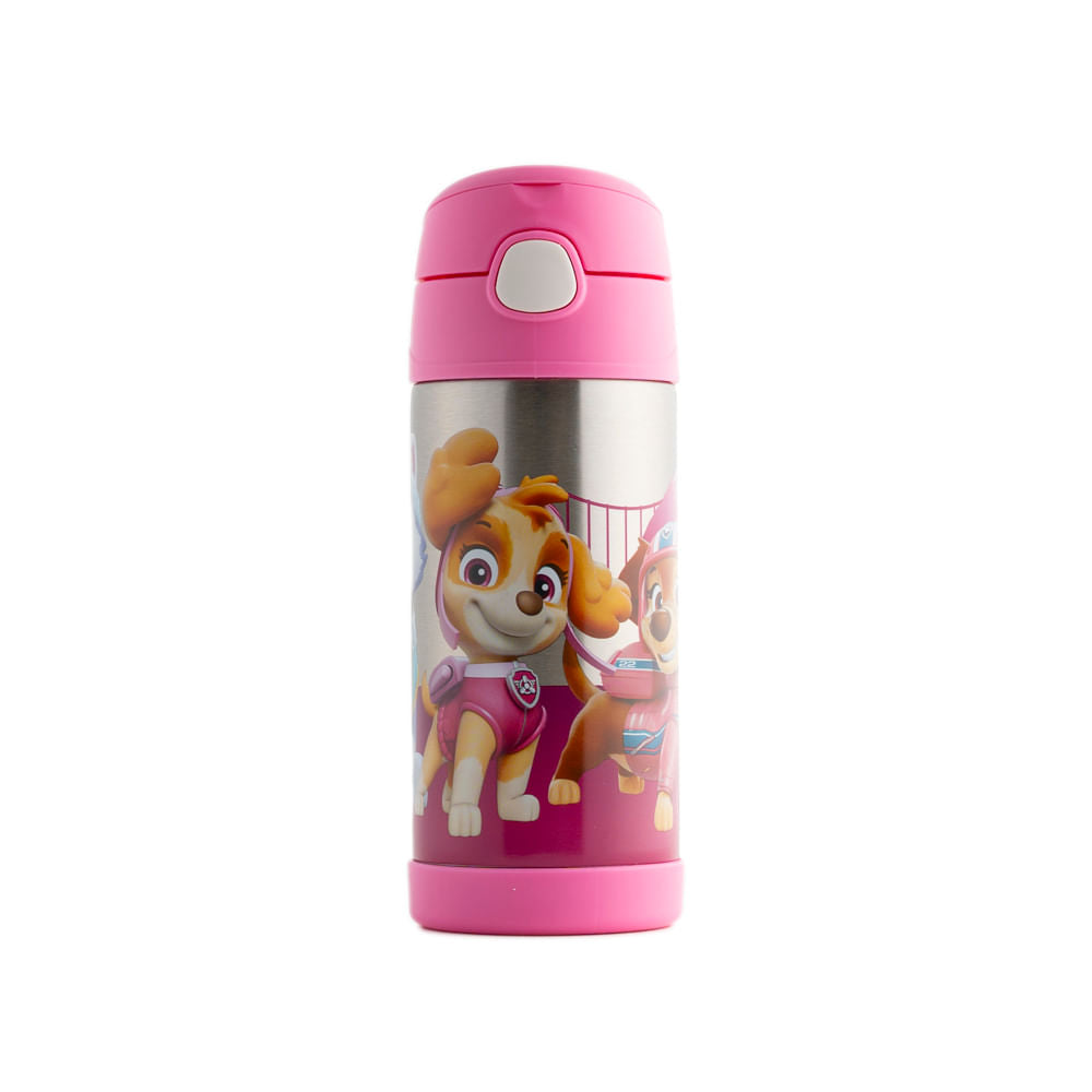 Garrafinha Térmica Infantil Skye e Equipe 320 ml Rosa