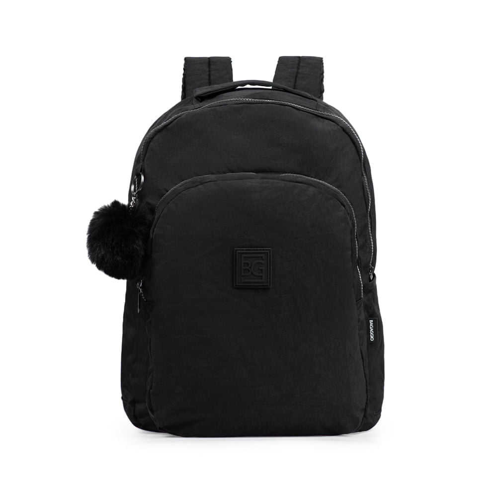 Mochila Escolar Feminina Pop Fun Preta