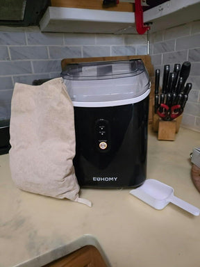 Máquina de Gelo Portátil EUHOMY – Tipo Nuggets, de Bancada, com Função de Autolimpeza (Estilo Sonic)