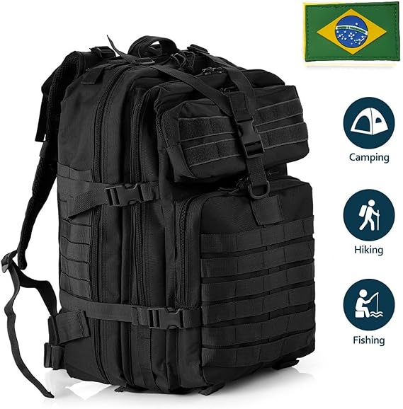 Mochila Tática 50 Litros Reforçada Impermeável Masculina Grande Camping