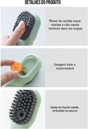 🧼 TrendClean™ – Escova Multiuso com Dispenser (COMPRE 1 LEVE 2)