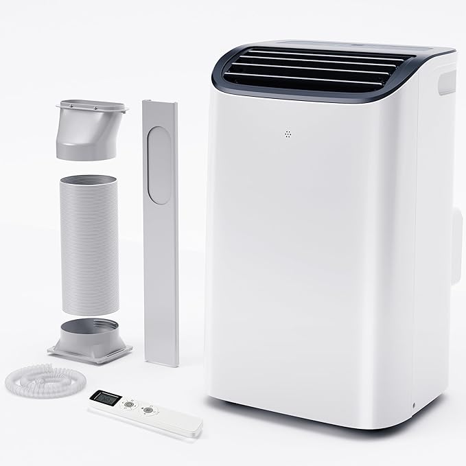 Ar-Condicionado Portátil EUHOMY 14.000 BTU – 3 em 1 com Funções de Resfriamento, Desumidificador e Ventilador