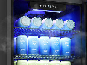 EUHOMY 3.2 Cu.Ft (Pés Cúbicos) Refrigerador de Bebidas e Vinhos Embutido e Independente com Capacidade para 126 Latas