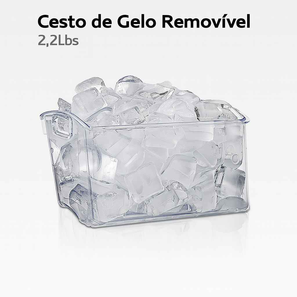Máquina de Gelo com Design Elegante e Desempenho Premium