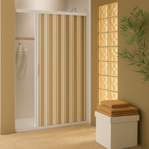 Box Para Banheiro De Pvc - 100/130/160x185cm Sanfonado