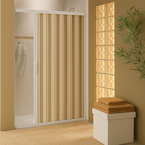 Box Para Banheiro De Pvc - 100/130/160x185cm Sanfonado