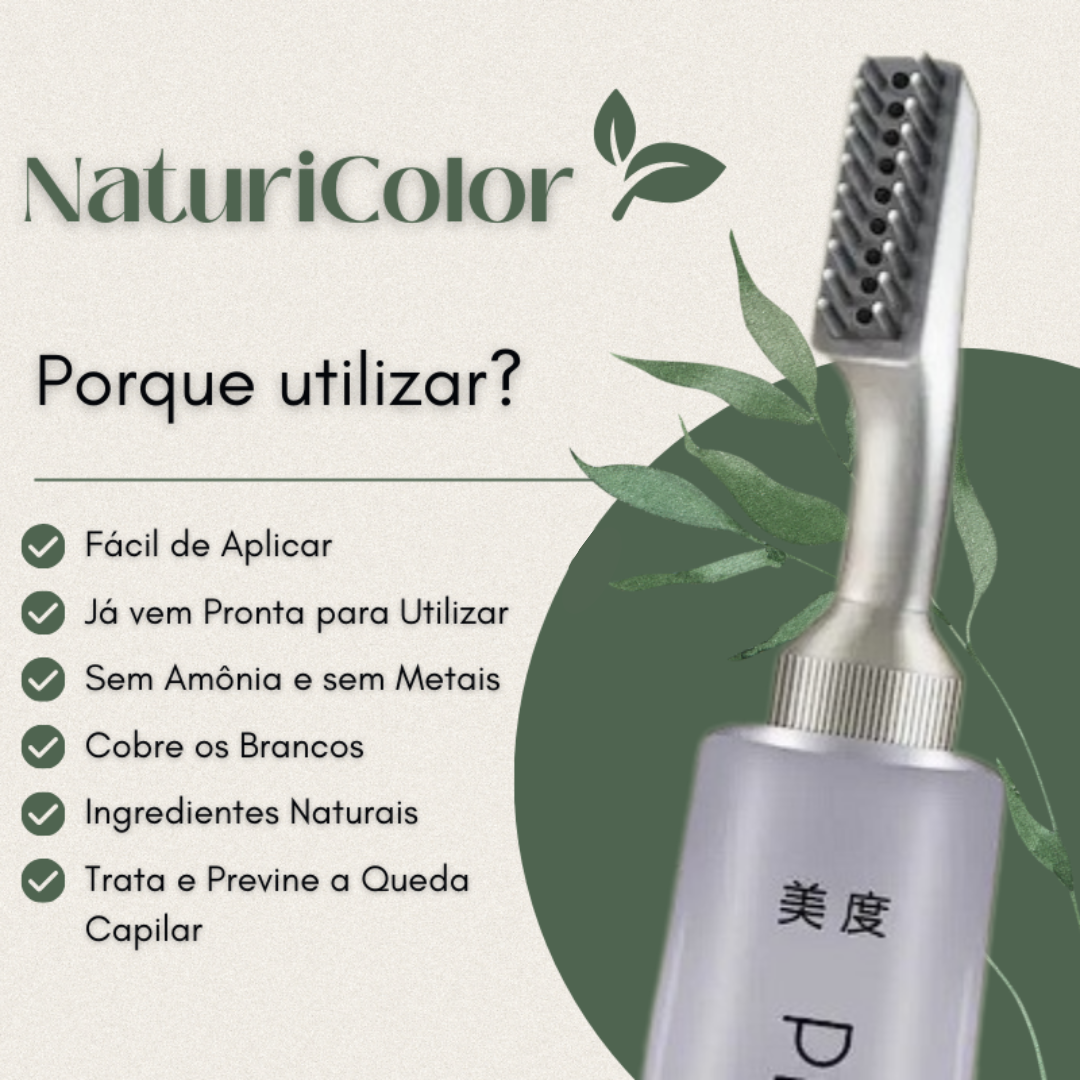 NaturiColor  (Compre 1 e Leve 2)- Tinta de Cabelo Sem Amônia + Pente de Brinde