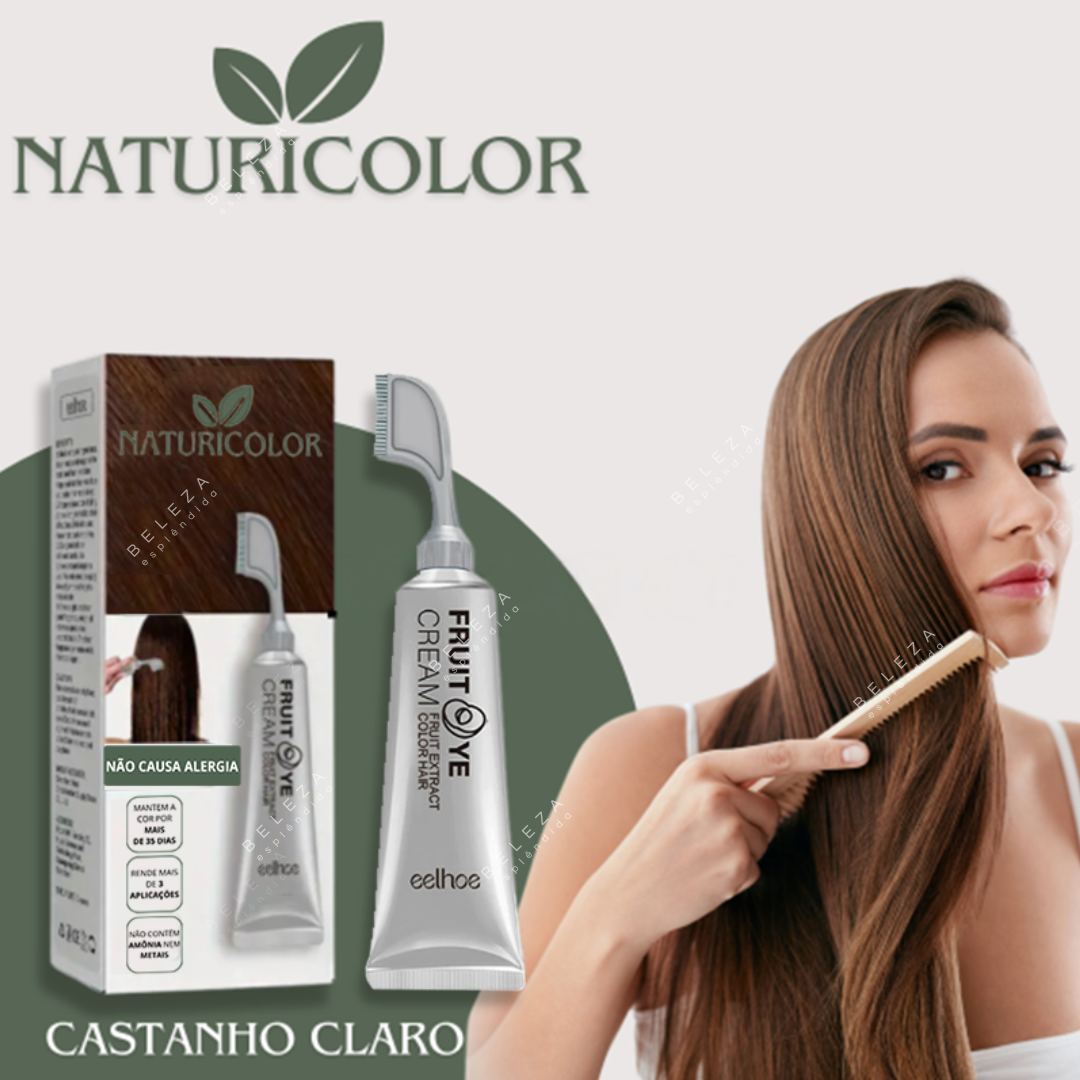 NaturiColor  (Compre 1 e Leve 2)- Tinta de Cabelo Sem Amônia + Pente de Brinde