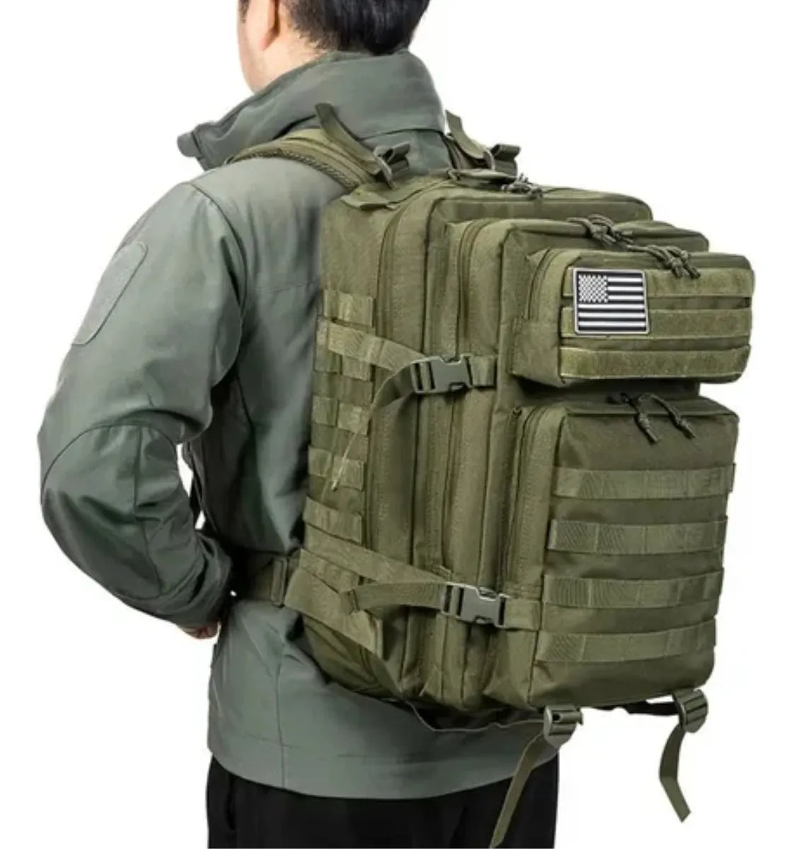 Mochila Tática 50 Litros Reforçada Impermeável Masculina Grande Camping