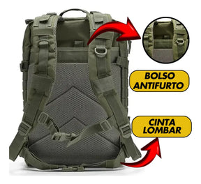 Mochila Tática 50 Litros Reforçada Impermeável Masculina Grande Camping