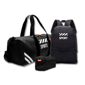 Kit Fitness Bolsa Esportiva Mochila e Necessaire Impermeavel Para Academia e Viagem Alça de Mão Transversal de Ombro