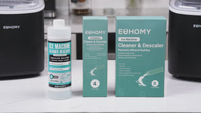 EUHOMY Limpador e Desincrustante para Máquina de Gelo, 473/946 ml (4 Usos por Frasco), Solução Desincrustante Universal Ideal para Todas as Marcas de Máquinas de Gelo