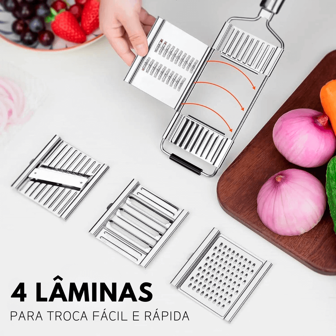 TrendRala PRO™ - Ralador Em Aço Inox + 3 Lâminas