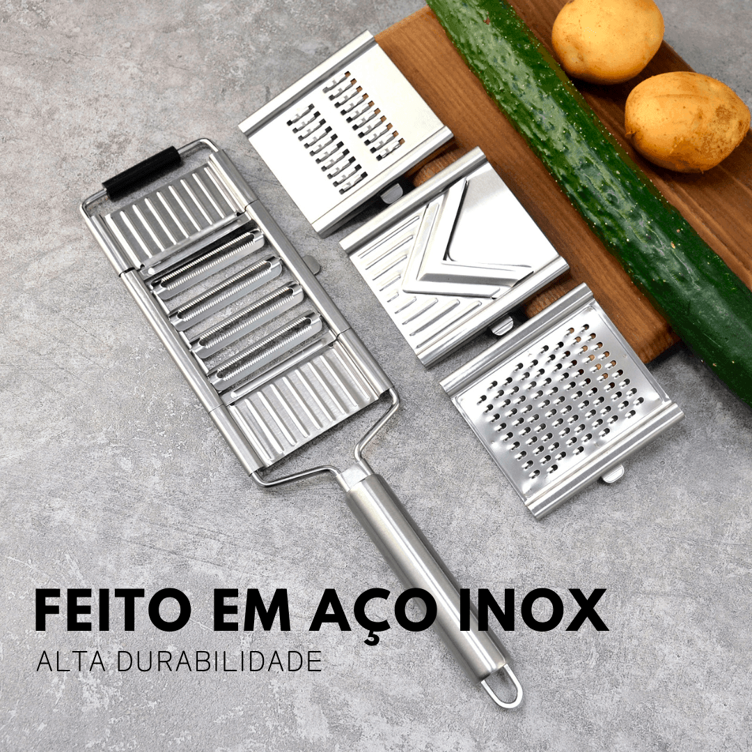 TrendRala PRO™ - Ralador Em Aço Inox + 3 Lâminas