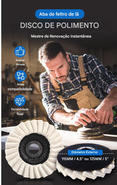 Disco de Polimento de Lã com Aletas (Compre 1 Leve 3) - Trend+