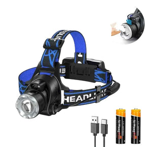 Lanterna de Cabeça Nativo Sense - Sensor de Movimento e Carregamento USB e Bateria recarregável