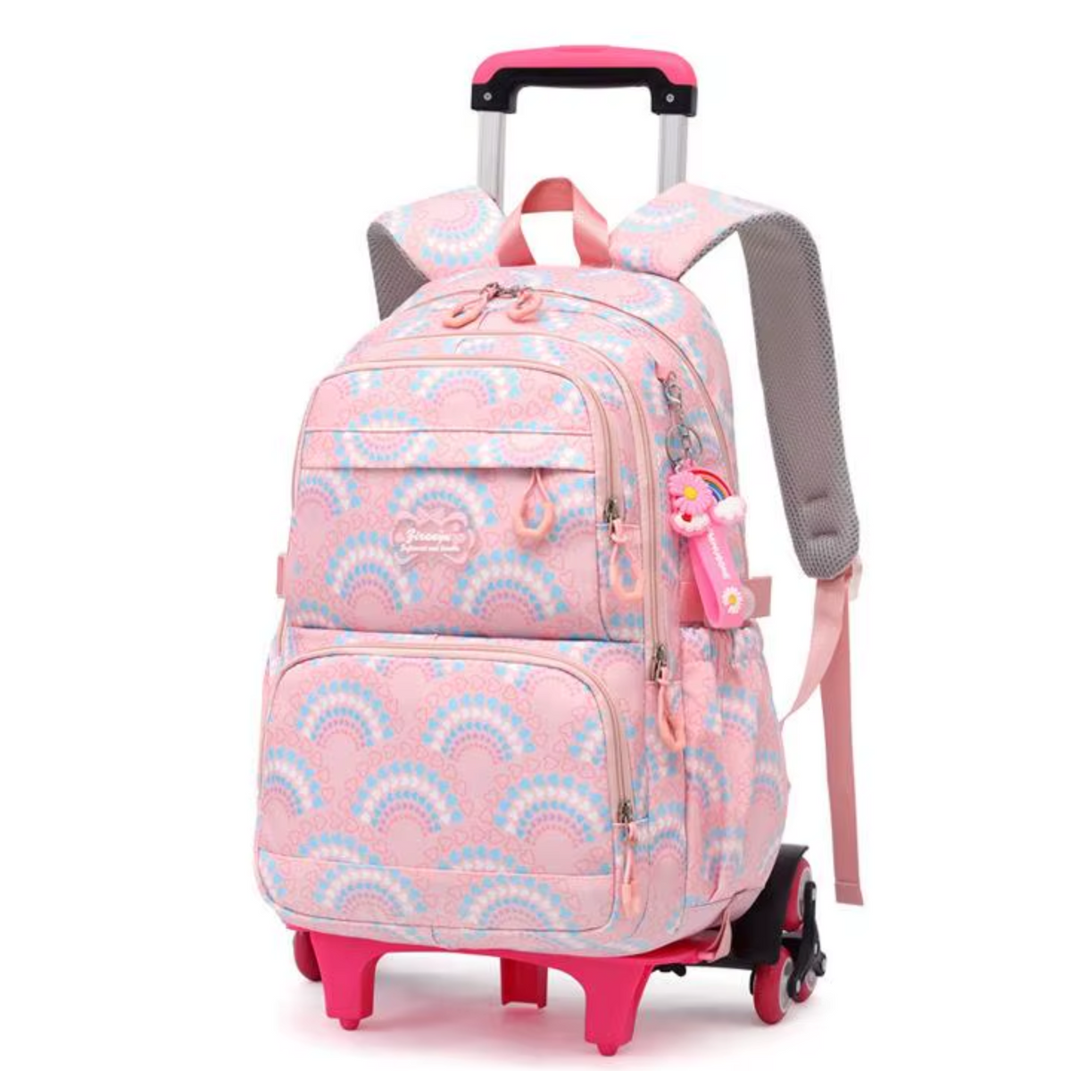 Mochila Escolar Feminina RollyPrincess  + 2 bolsas Inclusas Kit Completo Para Estudantes