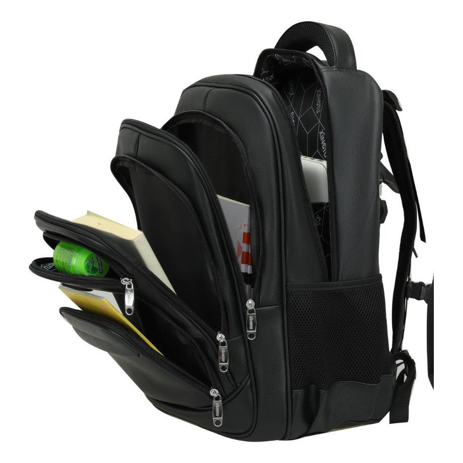 Mochila Chl Couro Com Cadeado 45l  Impermeável 7 Bolsos Com Bolso Secreto De Costa e Trava Cintura